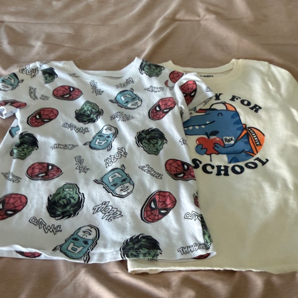 Kids Graphic Tee - White / Cream Mix - Playful Characters